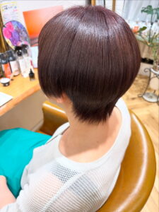 浦和40代女性の艶ショートヘア仕上がり